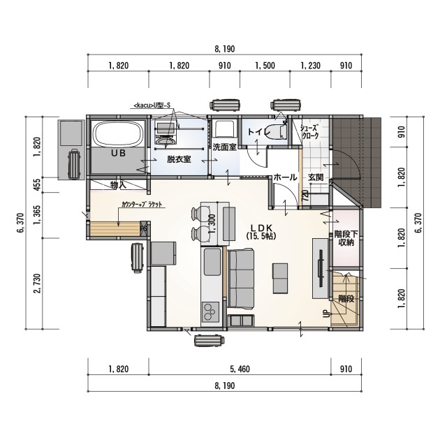 [～30坪 3LDK]二階建て