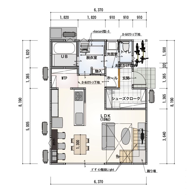 [～30坪 3LDK]二階建て