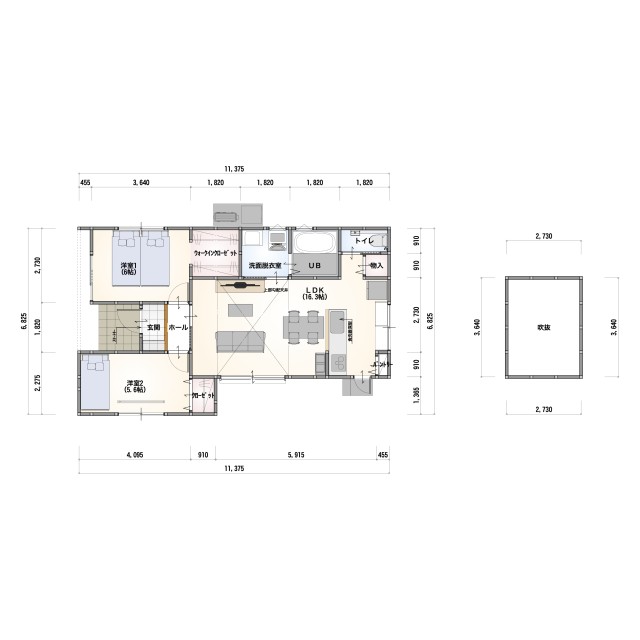 [～30坪 2LDK]19坪平屋