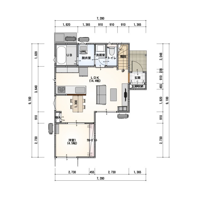 [～30坪 2LDK]19坪　2階建て