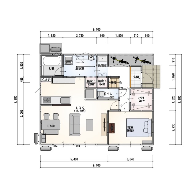 [～30坪 3LDK]29坪　2階建て
