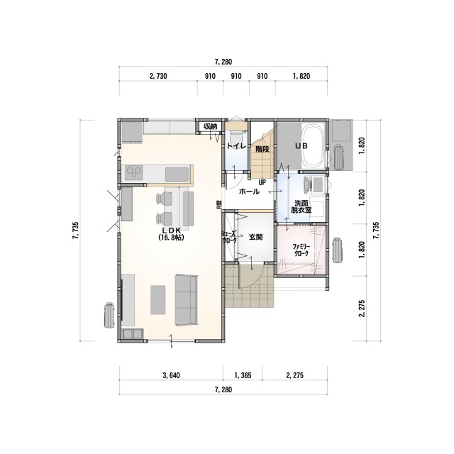 [～30坪 3LDK]23坪　2階建て
