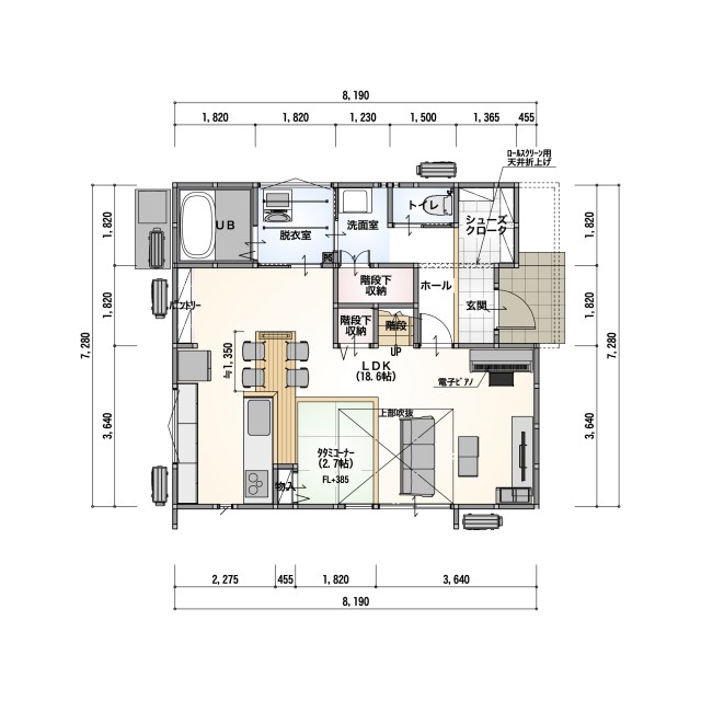 [～30坪 3LDK]29坪　2階建て
