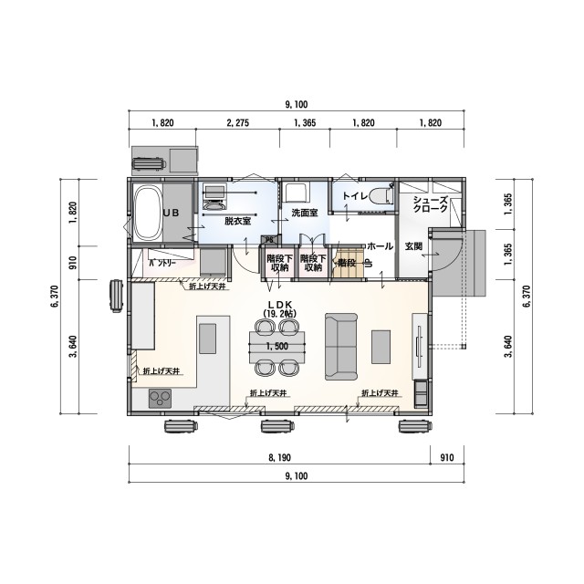 [～30坪 3LDK]29坪　2階建て