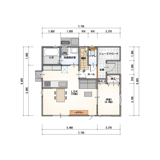 [～30坪 4LDK]30坪　2階建て