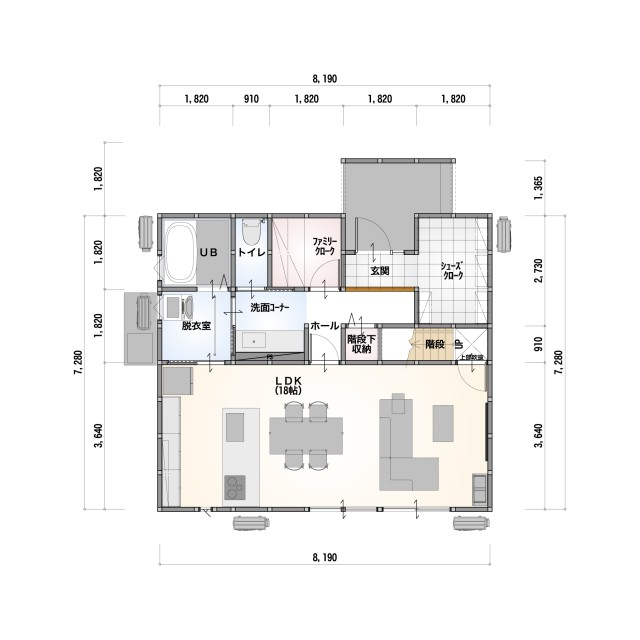 [31～40坪 4LDK]32坪2階建て