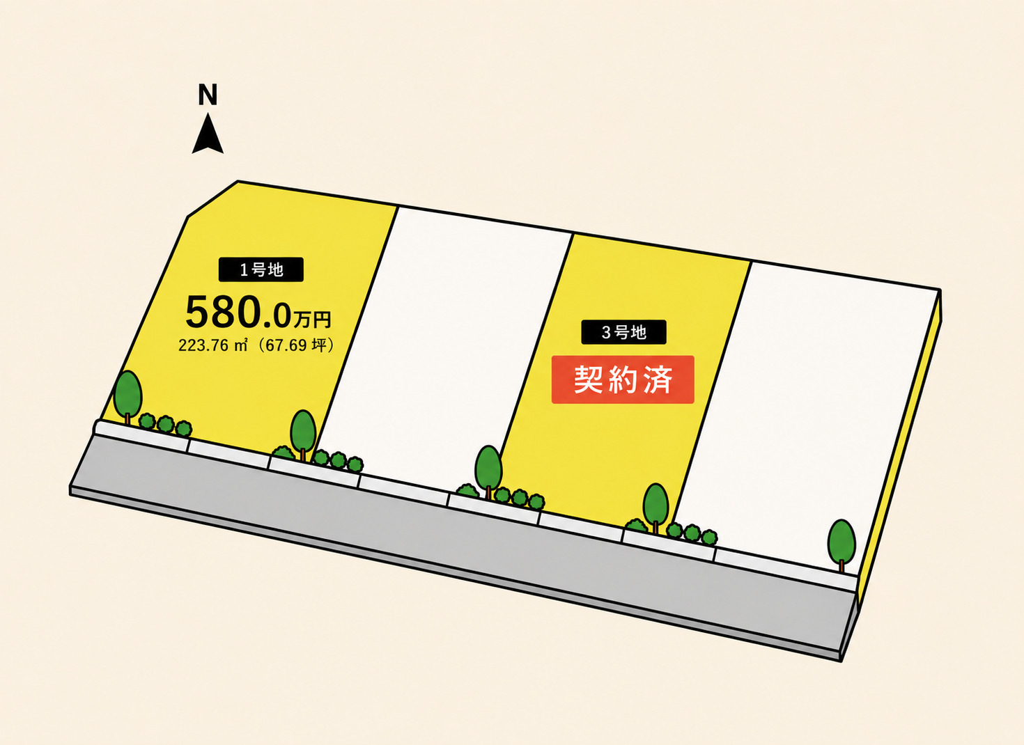 【残り1区画】分譲地(田丸駅)68.02坪