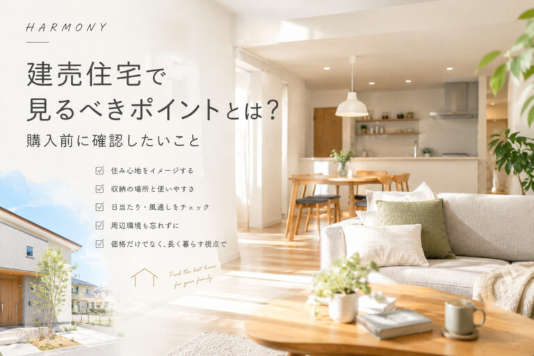 建売で見るべきポイント